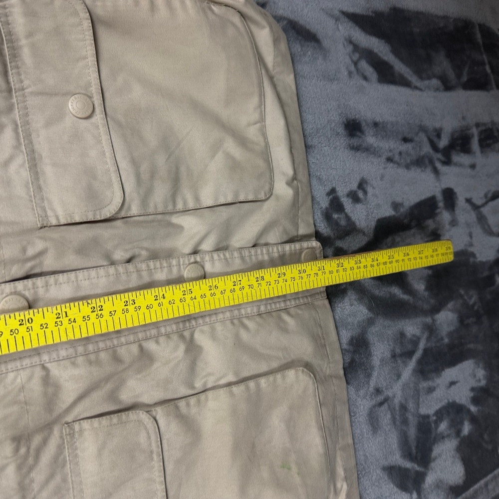 St. Johns Bay Field Jacket Mens Large Tan Utility Snap Front Cargo Pockets - Picture 4 of 7